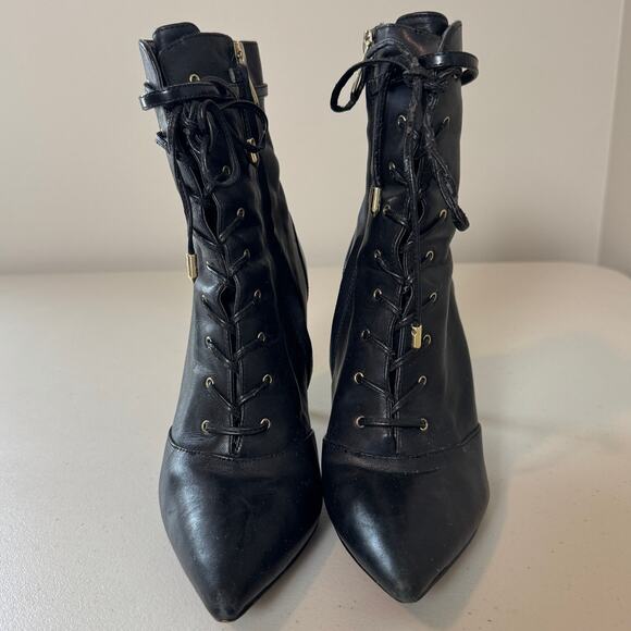 Sam Edelman Shoes - Sale $5 Sam Edelman Witchy  Black Lack Up Stiletto Ankle Booties Sz 8M